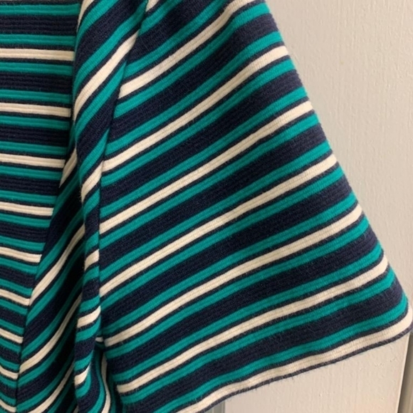 Talbots Green, White, And Black‎ Short Sleeve Dress Size M - Picture 4 of 9